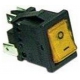 INTERRUPTEUR ELECTROLUX A BASCULE 2POLES JAUNE 10A 250V 19X1