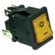 INTERRUPTOR DE BASCULA 2POLOS AMARILLO 10A 250V 19X13MM 125Â° - TIQ8747