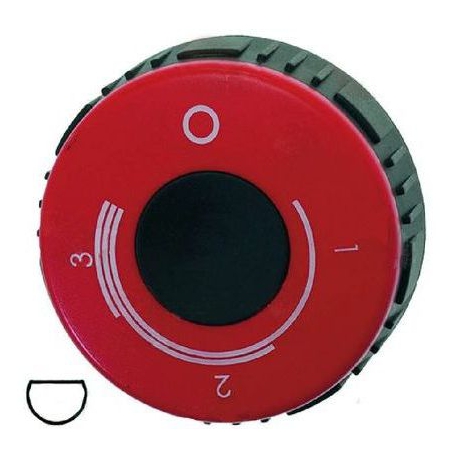 MANETTE ROUGE D 75MM 0-1-2-3 - TIQ10933