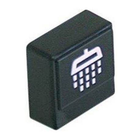 BOUTON POUSSOIR RINCAGE 23X23MM NOIR ORIGINE - TIQ8167