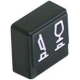 BUTTON PUSH BUTTON PROGRAM 23X23MM BLACK