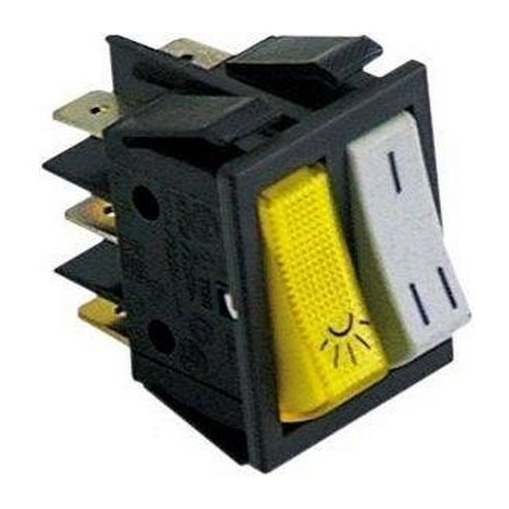 DOBLE INTERRUPTOR BASCULANTE 16A AMARILLO/GRIS 250V 30X22MM - TIQ8185