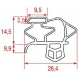 DICHTUNG MAGNETIC MIT CLIPSER L:700MM L:648MM WHITE - SEQ025