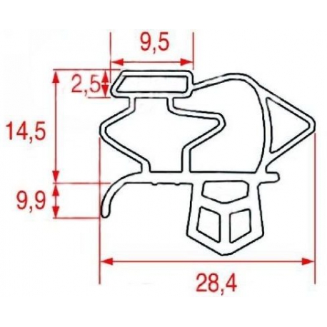 DICHTUNG MAGNETIC MIT CLIPSER L:1520MM L:633MM - SEQ026