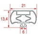 GASKET MAGNETIC WITH TO CLIPS L:426MM L:604MM GREY