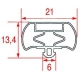 GASKET MAGNETIC WITH CLIPSER L:426MM L:604MM GRAY - SEQ027