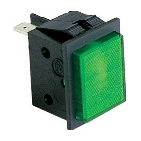 INDICADORES LUZ 230V 16A L:30MM L:22MM VERDE CONECCION - WQ11