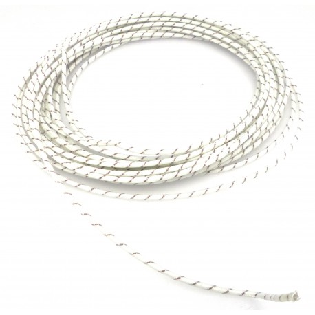 CORD NICKEL 2.5MMÃ½ PAR 10M BRUN/BLANC SILICONE. HERKUNFT - TIQ3124