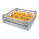 PANIER A VERRES L 500MM LAR. 500MM H 115MM 16 COMPARTIMENT 113X113 MM FRIES RACK