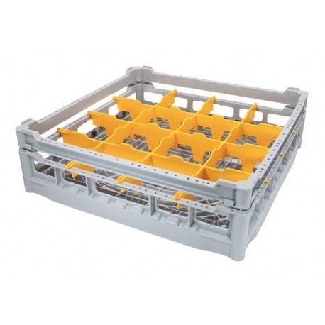PANIER A VERRES L 500MM LAR. 500MM H 115MM 16 COMPARTIMENT 113X113 MM FRIES RACK - ITQ426