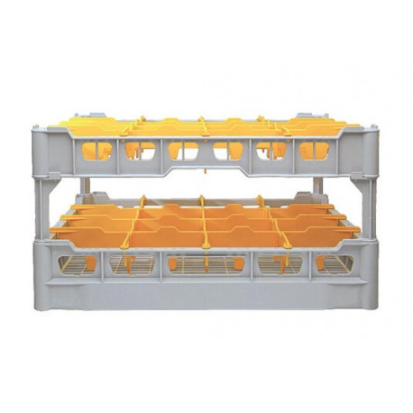 PANIER A VERRES L 500MM LAR. 500MM H 230MM 16 COMPARTIMENT 113X113 MM FRIES RACK - ITQ429