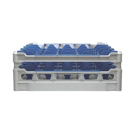 PANIER A VERRES L 500MM LAR. 500MM H 140MM 25 COMPARTIMENT 90X90MM FRIES RACK - ITQ423