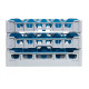PANIER A VERRES L 500MM LAR. 500MM H 260MM 25 COMPARTIMENT 90X90MM FRIES RACK