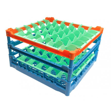 PANIER A VERRES L 500MM LAR. 500MM H 260MM 36 COMPARTIMENTS 74X74MM FRIES RACK - ITQ432