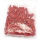 LOT DI 100P FASTON FEMMINA PIATTA 6.3MM 0.5-1.5MM2 ROSSO