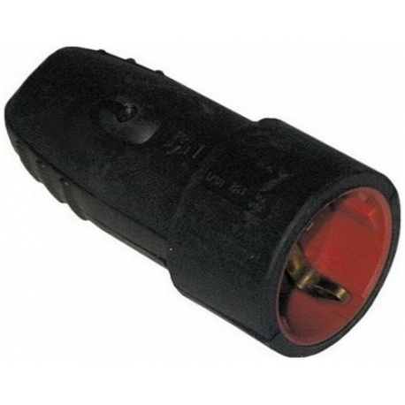 ENCHUFE GOMA DERECHO HEMBRA CON TAPA - TIQ3238