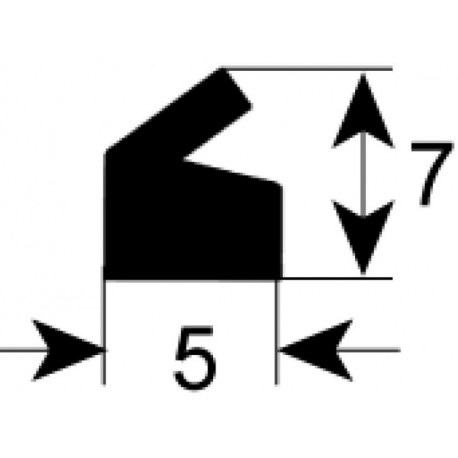 GASKET OF LID 5X5MM 1700MM L:1700MM - fnq738