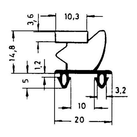 JOINT DE PORTE 595X790MM 1/2 - TIQ65389