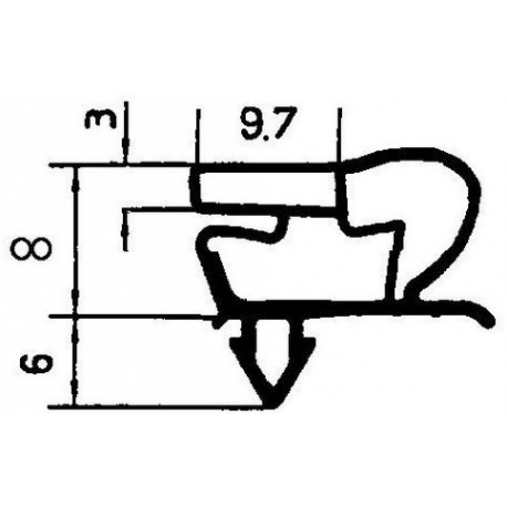 GUARNIZIONE PORTA DI VETRO 675X1525MM - TIQ65320