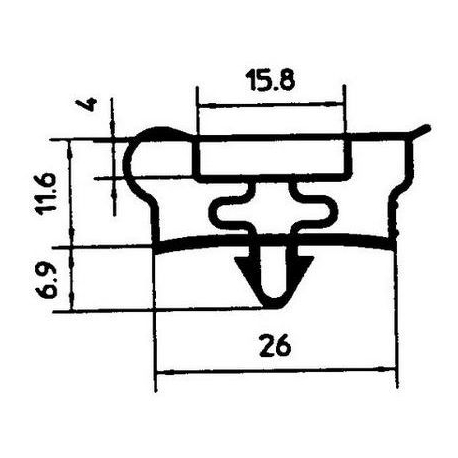 DOOR GASKET ZS 550-1 464X1530MM 1/1 - TIQ65305