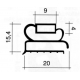DICHTUNG MAGNETIC WHITE 2550MM MIT MAGNET M25 HERKUNFT