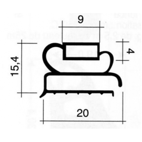 JOINT MAGNETIQUE BLANC 2550MM - TIQ62141