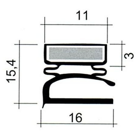 JOINT PVC PLAT BLANC L 2.55M - TIQ63843