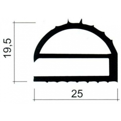 JUNTA PVC PLANO GRIS POR METRO SIN BANDA MAGNETICA - TIQ63840