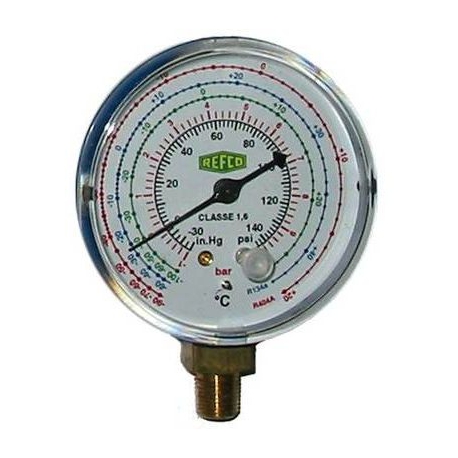 Manómetro de presión, refrigerante de aire acondicionado, manómetro de  manómetro de recarga apto para R410A R22 R134A R404A.