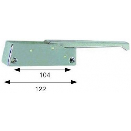 DOOR HANDLE 122MM NO KEY SPACING 104MM - TIQ4090