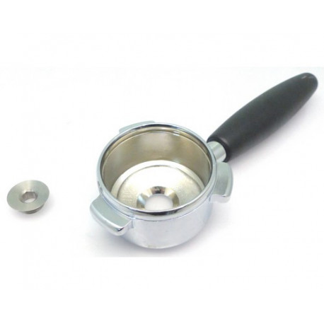 NAKED PORTAFILTER 85/95 WITH SCREW FOR DELIVERY SPOUT WITH SHINY BLACK HANDLE - FZQ306