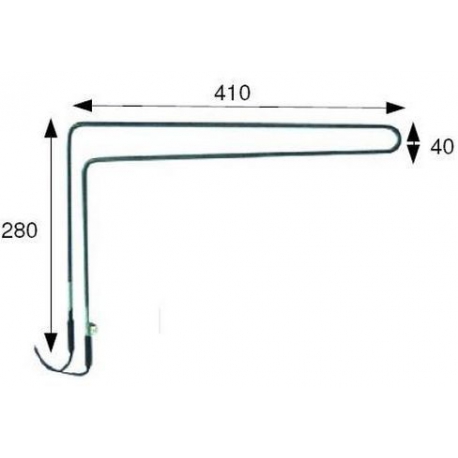 RESISTENZA IMMERGITORE 415MM EVAPORATEUR/DEGIVRAGE LUNGHEZZA - TIQ1260