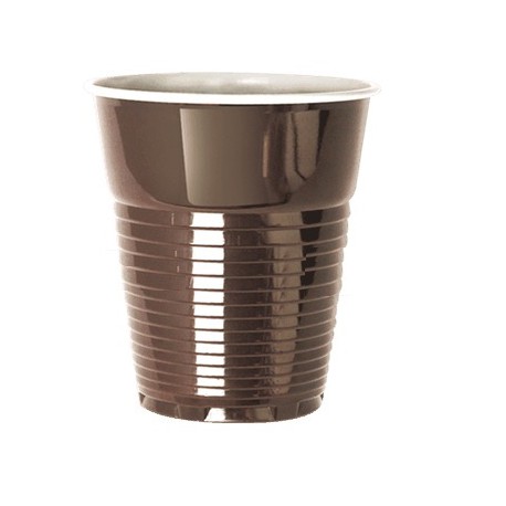 LOT DE 54000 CUBILETES BICOLOR 15CL BLANC-CHOCOLAT - IN8631