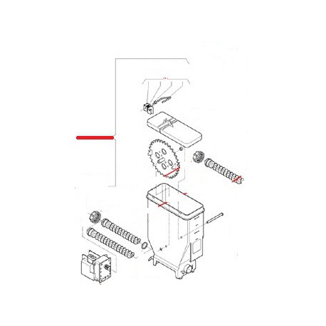 CONTAINER + SCREW WITHOUT END LONG + BEATER - MQN346