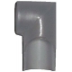 LEFT PIPE 90Â° 72MM POLYPROPYLENE - IQN166