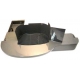 LAVABO CON REJILLAS BRIO 250 PLATA