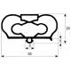 GASKET MAGNETIC OF DRAWER BM-GN 1/2 L:426MM L:266MM - VASQ683