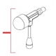 ROBINET EAU CHAUDE LONG COMPLET ORIGINE SIMONELLI - FQ7549