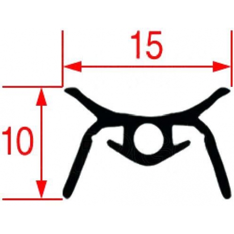 DICHTUNG VON TURE LATERAL L:300MM SCHWARZ HERKUNFT - TIQ10063