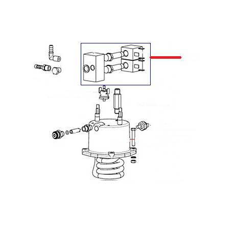 BLOC-2-ELECTROVANNE 2VOIES 24V CC ENTREE 1/8 SORTIE 1/8 - EQN7058