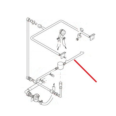 BRAS DE RINCAGE TYPE B DROIT ORIGINE LAMBER - TIQ559