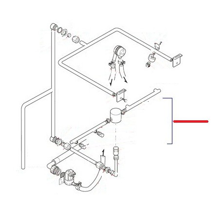 BRAS DE RINCAGE INFERIEUR COMPLET - TIQ10254