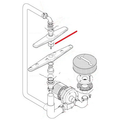 WASHER STOPPER OF ARM OF WASHING D.8 - TIQ10238