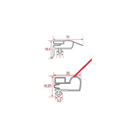 GUARNIZIONE MAGNETICO A INCASTRARE L:1637MM L:705MM - TIQ10395