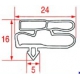 GASKET MAGNETIC BEV32 WITH COUNTERSINK L:1450MM L:575MM - TIQ10398