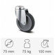 CASTORS SWIVEL STEEL EMBOUTI BANDAGE THERMOPLASTIC GRAY Ã­75M - TIQ10450