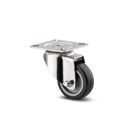 CASTORS SWIVEL WITH VIDEO CAHOUTCHOUC DIAMETRE 50 40KG - TIQ64889