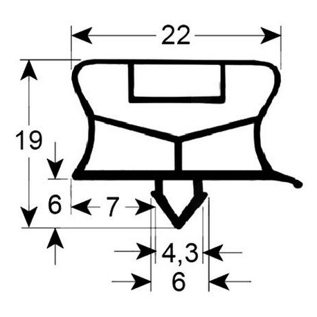 JOINT MAGNETIQUE AVEC EMBOITEMENT L:756MM L:690MM ORIGINE - SEQ044