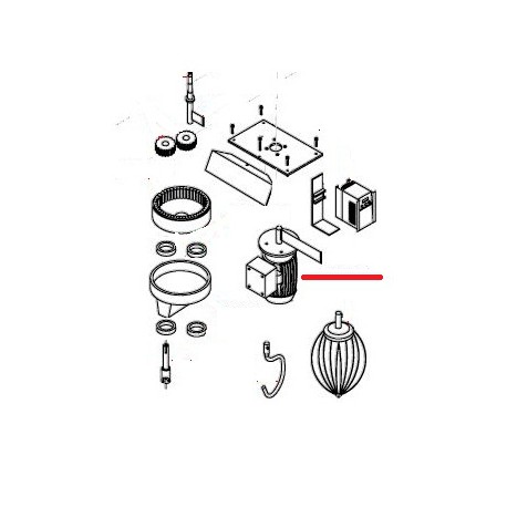 MOTEUR POUR BATTEUR OM10 550W TRIPHASE ORIGINE OZTI - BMQ6634