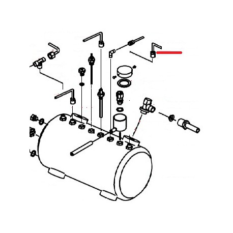 TUBE ROBINET VAPEUR DROIT ZOE 2/3 GR ORIGINE SAN REMO - FNAQ344